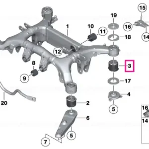 Vezi acum RUBBER MOUNTING rear - BMW
