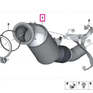 Exch catalytic converter close to engine - BMW Preț redus