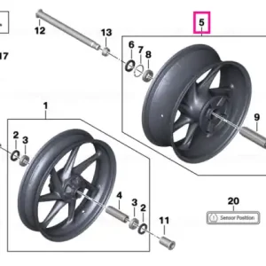 Preț promoțional Wheel rim carbon rear 6.0X17 - BMW Motorrad