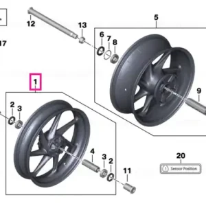Wheel rim carbon front 3.5X17 - BMW Motorrad Reducere de preț