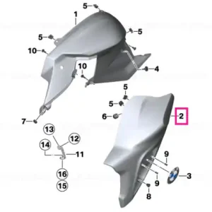 Trim panel lower left PRIMED - BMW Motorrad Promoție