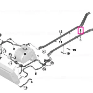 Disponibil imediat Coolant pipe, supply, center - BMW