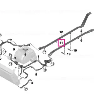 Coolant pipe, return, middle - BMW Nu rata