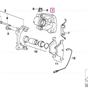 Carcasă etrier stânga - BMW Plată securizată