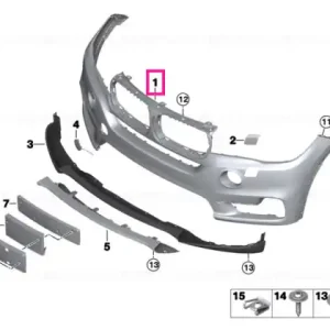 Disponibil imediat Ornament parbriz bara, grunduit, fata SPEC:ICAM/SRA ICAM / SRA - BMW