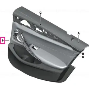 Retur ușor Door lining leather rear left INDIVIDUAL - BMW