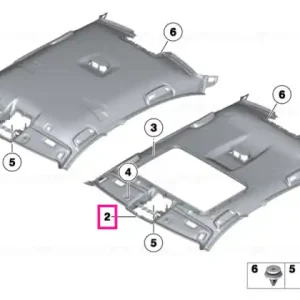 Headlining, lift-up & slide-back sunroof ALCANTARA - BMW Reducere de preț