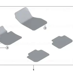 Floor mat, driver's side -M- AT/GELB - BMW Reduceri