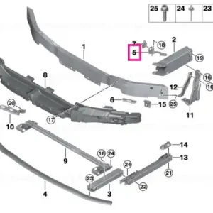 Expediere rapidă Suport clapa aer sus dreapta - BMW