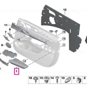 Armrest, left CANBERRABEIGE - BMW Lichidare de stoc
