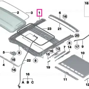 Frame sliding-lifting roof complete - BMW Premium