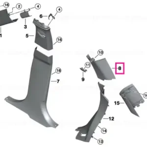 Lichidare de stoc Capac coloana C stanga SATELLITE GREY - BMW - Mini