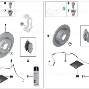 Discount Set placute frana, punte spate, fara azbest - BMW Seria 5 G30 G31, iX3 G08, X3 G01, X4 G02, X5 G05, X6 G06