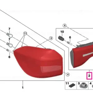 Rear light in trunk lid, left - BMW Ofertă limitată