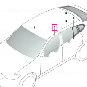 Geam lateral, usa fata, dreapta - BMW X4 G02 F98 M Doar azi