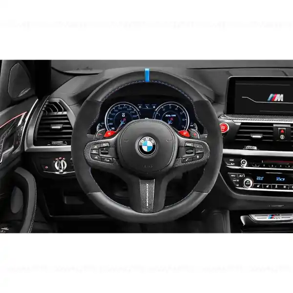Premium Capac spite volan Alcantara/Carbon "BMW M Performance" - BMW Seria 5 G30 G31 G38 F90 M5, Seria 8 G14 G15 G16 F91 F92 F93 M8, X3 G01 F97 M, X4 G02 F98 M, X5 G05 G18 F95 M, X6 G06 F96 M, X7 G07