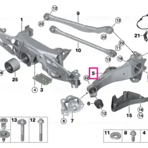 Trailing arm, right - BMW Preț promoțional