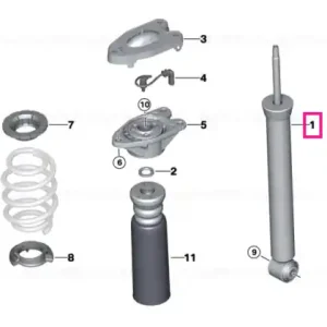 Livrare gratuită Shock absorber, rear, VDC - BMW - Mini