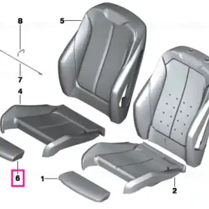 Plată sigură Husă sprijin coapsă ELFENBEINWEISS - BMW