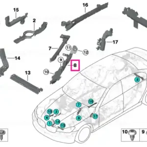 Cadru etanşare secţiune inferioară stâng - BMW Cumpărături sigure