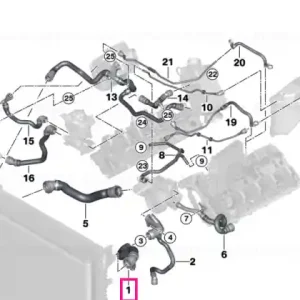 Furtun radiator-motor - BMW Retur ușor