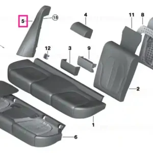 Retur gratuit Side finisher, leather, left ELFENBEINWEISS - BMW