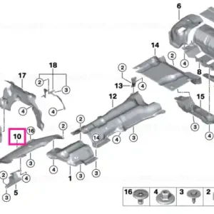 Retur ușor Heat insulation, side, left front - BMW