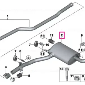 Rear silencer - BMW Doar azi