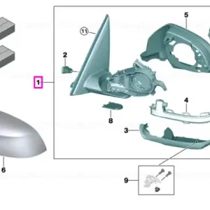 Oglinda exterioara incalzita dreapta, cu interfata memorie - BMW X3 G01 Super ofertă