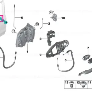 Livrare gratuită System latch, right - BMW