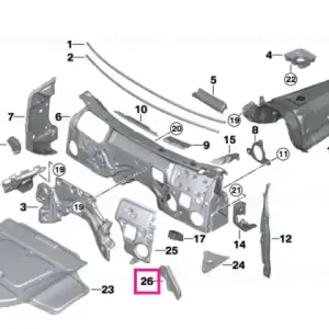 Comandă acum Garnitură compartiment roată dreapta - BMW