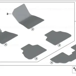 Set covoraşe podea SCHWARZ - BMW Bestseller