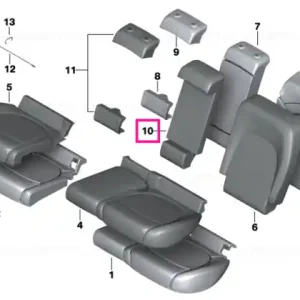 Preferatul clienților Învelitoare spătar vinil centru K9E1 K9E1 CARB.BLACK - BMW - Mini