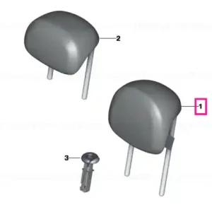 Livrare rapidă Headrest imitation leather K9E1 CARB.BLACK - BMW - Mini