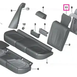 Retur ușor Seat heating backrest right - BMW