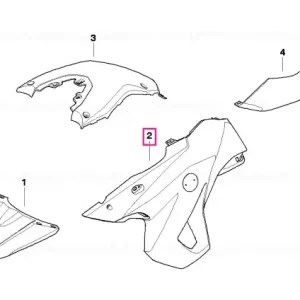 Nu rata Panou trim dreapta ROHTEIL ROHTEIL / BLANK - BMW Motorrad
