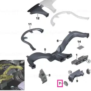 Preț mic Capac conduct încălzitor podea stânga - BMW