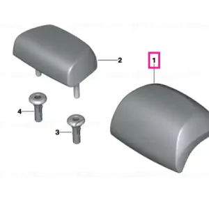Head restraint, outer, leather LCSW SCHWARZ - BMW Cumpărături sigure