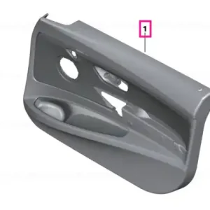 Door trim panel, leather, front left SCHWARZ/BLAU - BMW Livrare expres