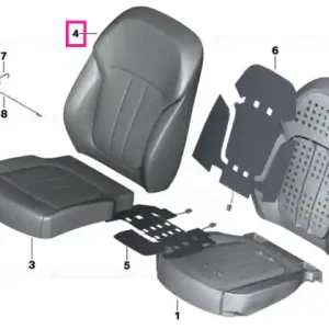 Husă spătar confort, piele DRT, ELFENB/NACHBL - BMW Ieftin