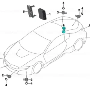 Plată sigură Ultrasonic sensor, Ionic Silver WB72 WB93 - BMW