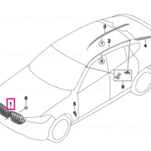 Retur gratuit Grill front -M- BELEUCHTET - BMW