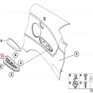 Super ofertă Armrest, titanium II, rear right GRAU - BMW