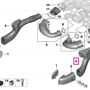 Unfiltered air snorkel 5-8 - BMW Preț promoțional
