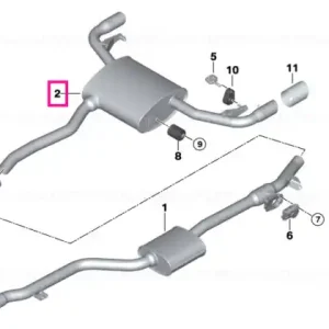 Rear silencer EU3/EU4/EU5 - BMW Cel mai vândut