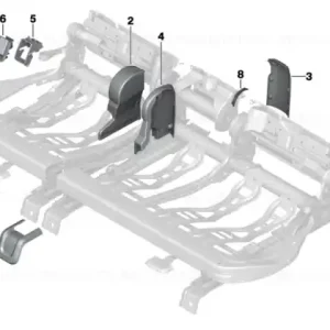Reducere extra Capac șină scaun SCHWARZ - BMW - Mini