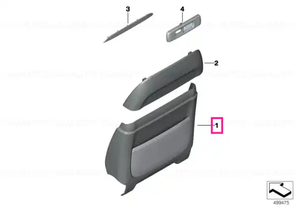 Rear section, Comfort seat, lower ELFENBEINWEISS - BMW Reducere extra