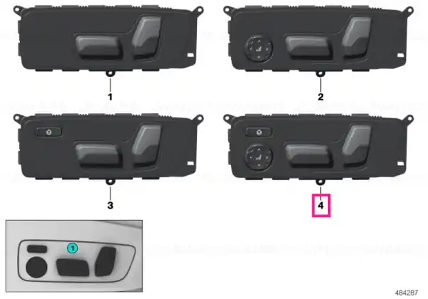 Discount Seat adjustment switch, left - BMW