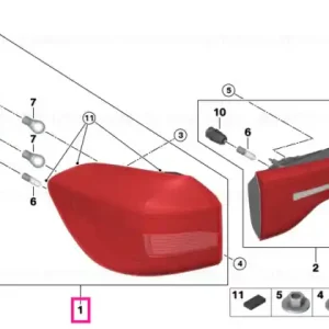 Preț promoțional Rear light in the side panel, left - BMW