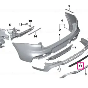 Preț redus Grille, bumper, rear - BMW